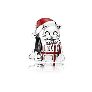Pandora Christmas Cat Charm